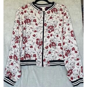 Living Doll Bomber Jacket Womens 1 Floral Whimsigoth Pin Up Rockabilly Retro‎